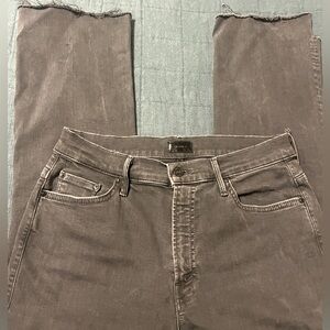 MOTHER wide leg grey jeans size 28